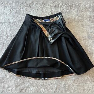 Burberry Blue Label Flared Skirt Nova Check Lining Accent Size S